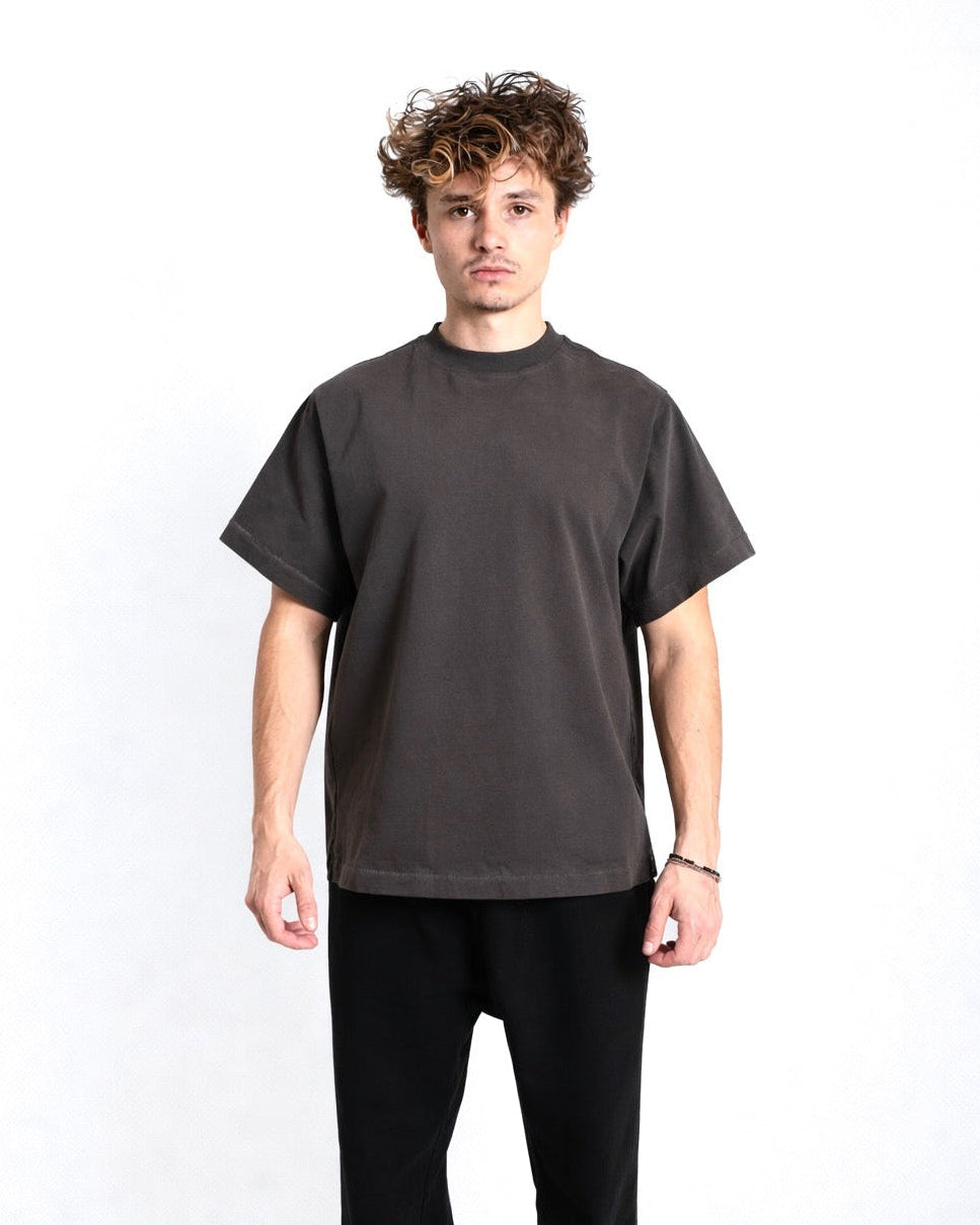 LOKE Pistols Tee Charcoal Front View Boxy Fit